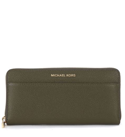 olive green michael kors wallet